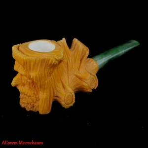 Pipa de tabaco para fumar espuma de mar bloque de árbol tallada a mano AGovem, AGM-1412 - Imagen 1 de 12