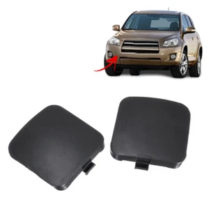 2x Left+Right Front Bumper Tow Hooks Eye Cover Cap for Toyota RAV4 2009-2012 - Imagen 1 de 12