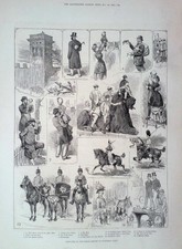 1882 Stampa Schizzi alla Royal Review