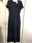 Nicole Miller Studio Size 6 Navy Blue One Piece Jumpsuit Romper With Pockets