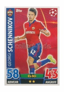 TOPPS Champions League - 348 - Georgi Schennikov - Base Card
