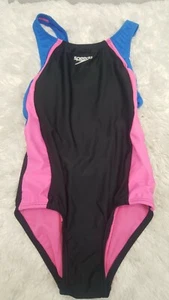 Speedo Einteiler Badeanzug Kleinkind Größe S Rosa Blau Neu Ohne Etikett - Bild 1 von 7