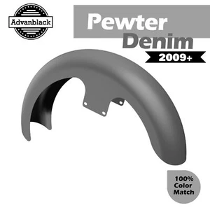 PEWTER DENIM Advanblack 21" Reveal Wrapper Hugger Front Fender For 09+ Harley - Imagen 1 de 9