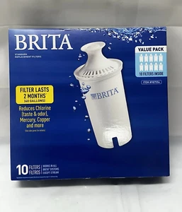 Brita Replacement Water Filters 10 Pack For ALL Brita Pour-Through Pitchers NIB - Picture 1 of 3