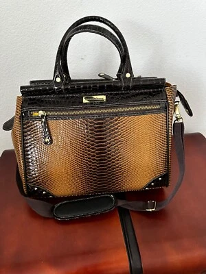 Equipaje de mano Samantha marrón imitación cocodrilo marrón ombre nuevo sin etiquetas Foto 1 de 4