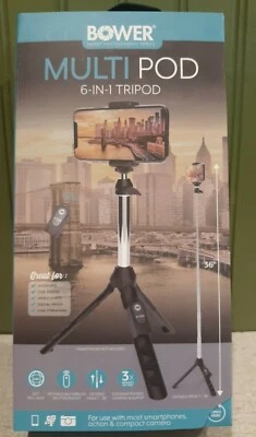 Bower Multi Pod 6-in-1 Tripod  Remote Shutter for Smartphones, compact camera - Image 1 of 4