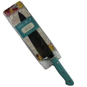 The Pioneer Woman Blue 8" CHEFS KNIFE Signature Style Precision Sharp NEW - Picture 1 of 5