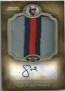 2012 Topps Tier One JASON HEYWARD Prodigious 3-Color Patch Relic Auto #05/10 - Picture 1 of 1