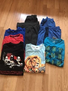 Boys 7 Pc Lot School Clothes Sz XL/XXL (14-18) 2 Jogger Pants 5 Tops Good Brands - Picture 1 of 14