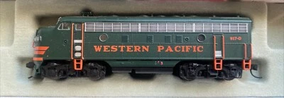N Scale Intermountain F7A Western Pacific WP 917-D Perlman Green Locomotive - Image 1 of 2