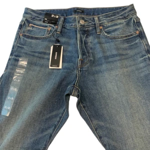 148 $ Express Stretch Selvedge Jeans Slim Medium Wash Colorway Knopf 32 x 30 Neu mit Etikett - Bild 1 von 9