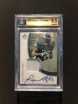 2005 Upper Deck SP Authentic RYAN MOATS #225 BGS 9.5 💎 RC JERSEY AUTO 535/899 - Image 1 of 2