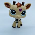 Littlest Pet Shop LPS girafe marron avec accents paillettes étincelants #2348