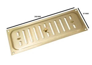 5X Latón Pulido Hit & ; Miss Ventilación Reja Fundas 22.9X7.6cm En - Imagen 1 de 1