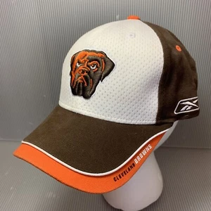 Reebok NFL Equipment Cleveland Browns Hat White Brown Orange ~ Retro Style ~ EUC - Picture 1 of 11