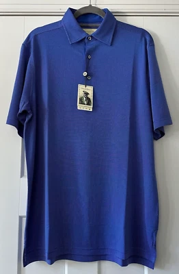 Donald Ross NWT Men's Small Polo Shirt Royal White Pattern SS  DRJDL-MSP NWT$120 - Image 1 of 4