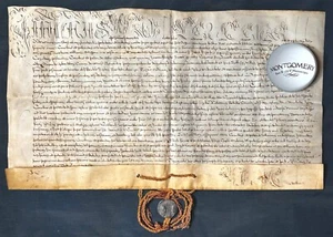Papal Bull with Lead Seal and Chord - Picture 1 of 3