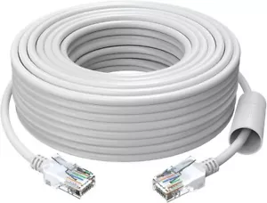 100FT Cat5E PoE IP Camera NVR Ethernet Cable Outdoor RJ45 Wire w/ Waterproof Lid - Picture 1 of 2