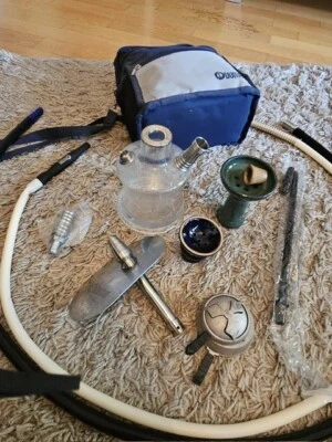 Shisha Oduman Travel Festival Shisha mit Zubehör und Duvence Kohleanzünder - Bild 1 von 4