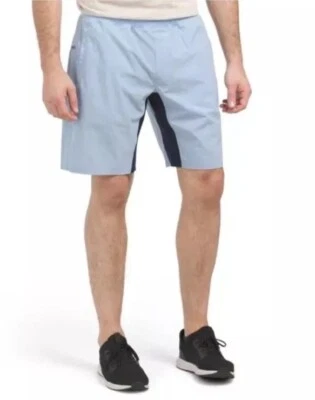 全新 Greyson 高尔夫男式富尔顿锻炼短裤内衬狼蓝色 M 码 95 美元 — 第 1/4 张图片