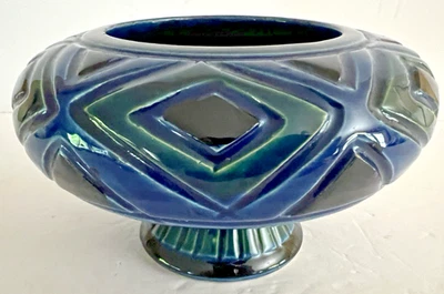 Maceta de tazón de pedestal de cerámica italiana de mediados de siglo moderna de la era Bitossi Foto 1 de 4