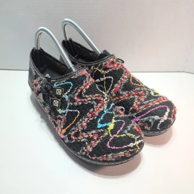 "Zueco superior Spring Step ""Argentina"" cuero negro textil para mujer 10 Foto 1 de 4