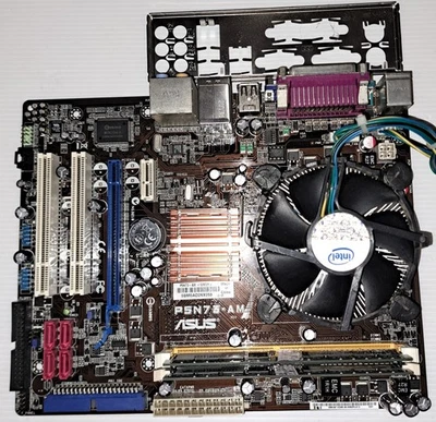 Scheda Madre Asus P5N73-AM con CPU Intel E8500 3,16GHz 775 Dual Core e Ram - Immagine 1 di 2