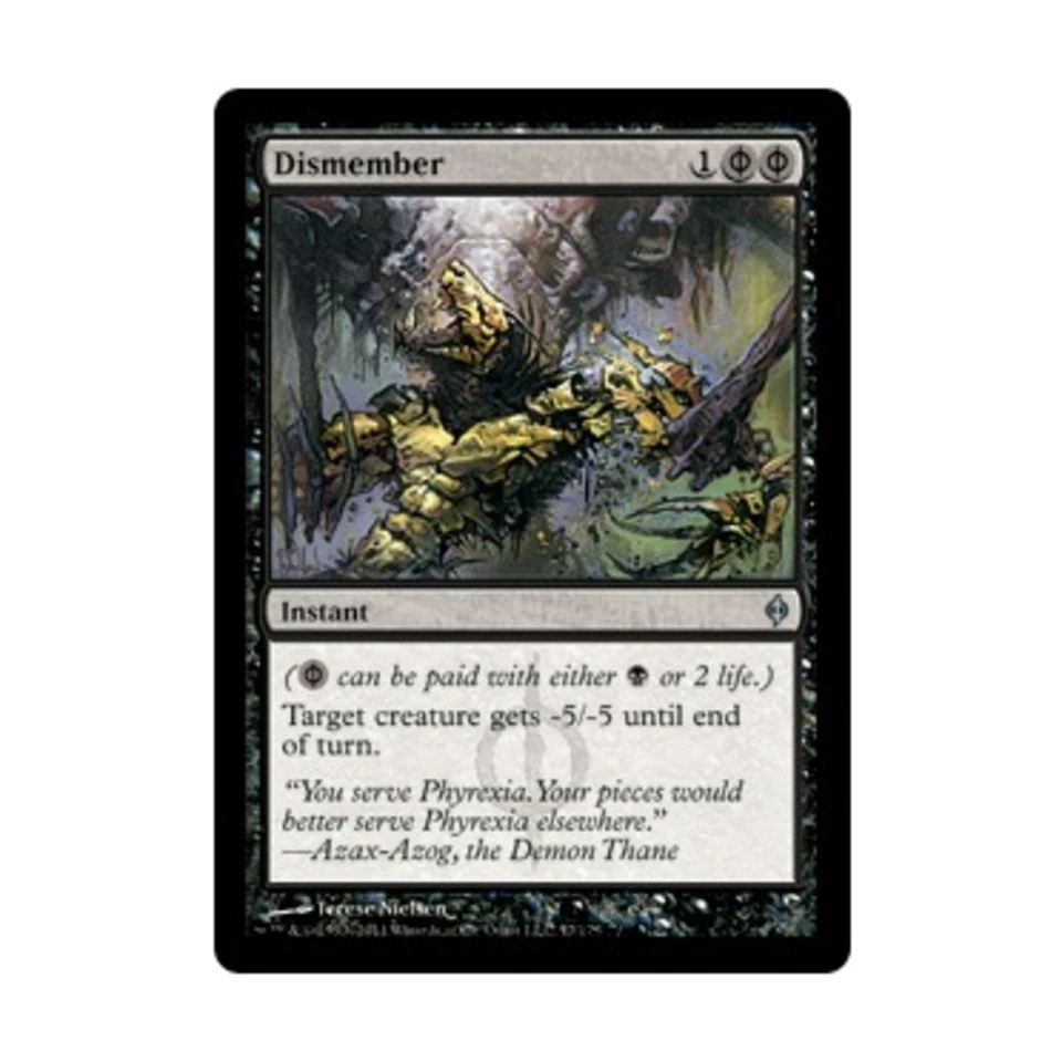 WOTC MtG New Phyrexia Dismember (U) VG - Image 1 of 1