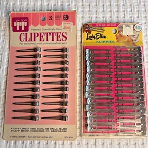 1967 VTG Lady Ellen Klippies Hair Roller Clips Pin Curls Tip Top Clipettes NOS - Picture 1 of 8