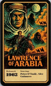 2025 Zendecks Movies LAWRENCE OF ARABIA art card Free Ship - Picture 1 of 2