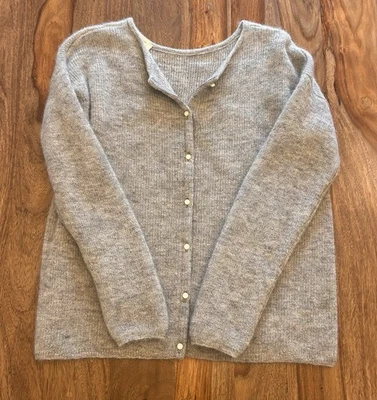 Sezane Paris Gaspard свитер Mohair Baby альпака смесь серый размер маленький новый - Изображение 1 из 4