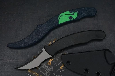 NEW Kopis Designs x Ed Calderon L-Via Field Knife Matte 154CM w/ Trainer & Patch - Image 1 of 4