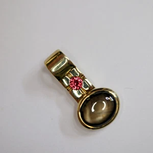 Hochwertiger Scala Rubin Farbstein Kettenanhänger 585 Gold 21 mm 3,9 g - Bild 1 von 4