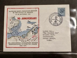 GB COVER 30TH ANNIVERSARY 1ST POLISH INDEP PARACHUTE BRIGADE 1974 ARNHEM - Picture 1 of 1