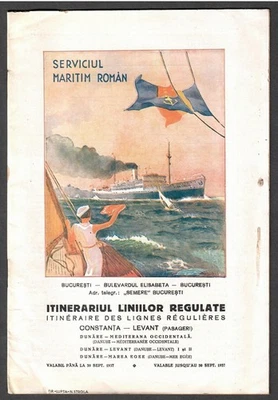 ROMANIA - MIDDLE EAST - LEVANT  1937 SERVICIUL MARITIM ROMAN 16 PAGE BOOKLET - Image 1 of 3