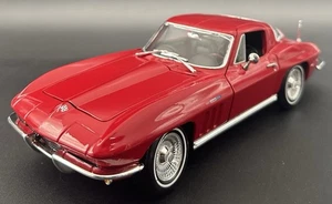 Chevrolet Corvette Maisto 1965 escala 1:18 modelo de coche fundido a presión Chevy rojo - Imagen 1 de 19