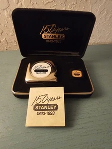 Vintage New/Old Stock Stanley Tools 150th Anniv Gold Tape Measure & Pin In... - Picture 1 of 7