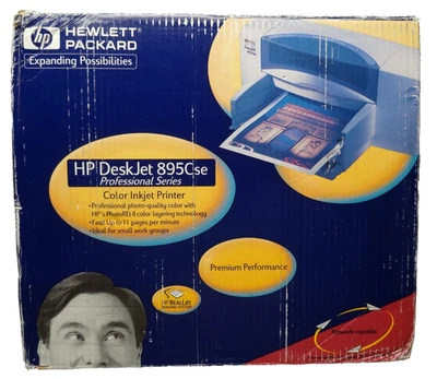 NEW HP DeskJet 895CSE Professional Series Color Inkjet Printer 99 Network C6410B - Image 1 of 4