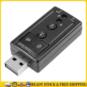 DE Für Desktop-Laptop 7.1 USB-Soundkarte 3,5-mm-Kopfhörer-Mikrofon-Audio-Adapter - Bild 1 von 8