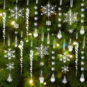 16Pcs Christmas Snowflake Ornaments Decorations,Sparkling Ornaments Set for C... - Picture 1 of 7