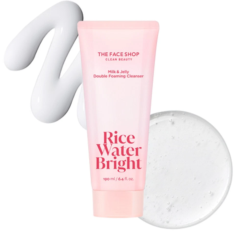 [THE FACE SHOP] Rice Water Bright Milk & Jelly Double Foaming Cleanser - 190ml - image 1 of 1