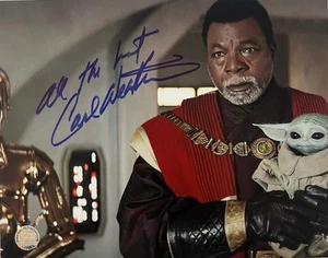 Foto firmata autografata Carl Weathers 'Mandalorian' Greef Karga 8x10 con certificato di autenticità - Foto 1 di 6