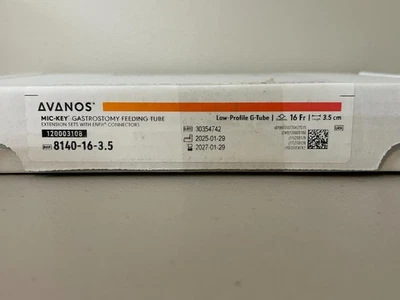 Avanos Mic-Key Low-Profile G-Tube Extension Set 16Fr 3.5cm 8140-16-3.5 - Image 1 of 2