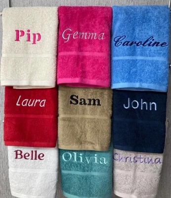 Personalised Towels, Any Name, Supersoft Facecloths, Hand & Bath Towels - Image 1 of 4
