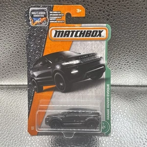 2017 Matchbox RANGE ROVER EVOQUE Black 100/125 GREAT CARD Explorers - Picture 1 of 2