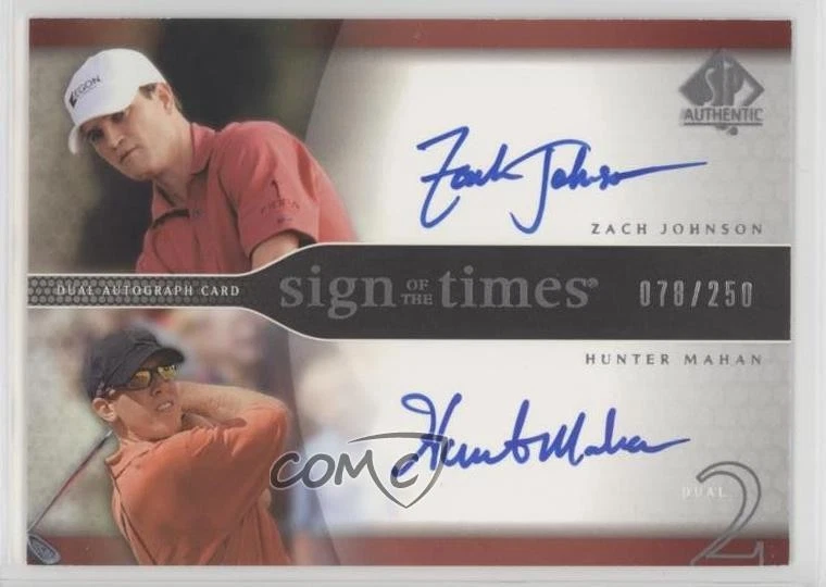 2004 SP Authentic Dual Auto 78/250 Zach Johnson Hunter Mahan #ZJ/HM - Image 1 of 3