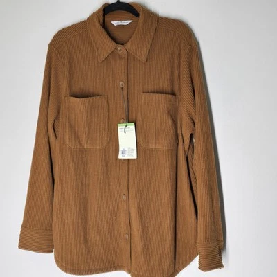 Alpine Design Women's Wanderful Cord Shirt Jacket Size XL Oversize Cozy Comfort - Image 1 of 4