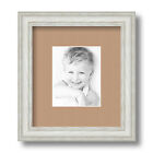 Arttoframes Matted 7.5X9 White Picture Frame With 2" Mat, 3.5X5 Opening 4098