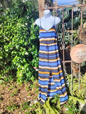 Maxi Vestido Michael Kors Para Mujer | Negro Azul Blanco Lunares Sin Mangas Talla XS Foto 1 de 4