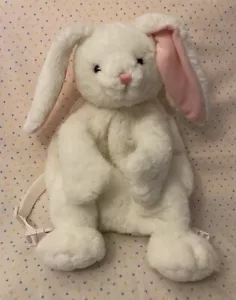 Jstuff Associates weißer Hase Kaninchen Kuscheltier Plüschrucksack Tasche 16 Zoll - Bild 1 von 8